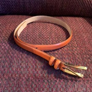 Martin Dingman orange lizard grain leather belt